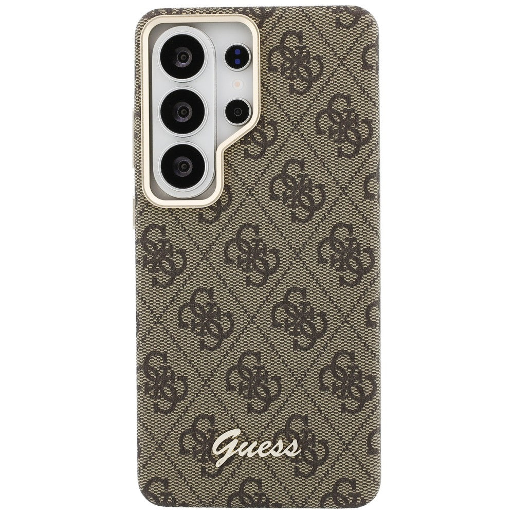 Husa de protectie Guess 4G Script MagSafe (GUHMS26L5P4FWMSW) compatibil cu Samsung Galaxy S26 Ultra, Maro