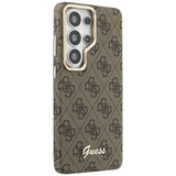 Husa de protectie Guess 4G Script MagSafe (GUHMS26L5P4FWMSW) compatibil cu Samsung Galaxy S26 Ultra, Maro