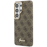 Husa de protectie Guess 4G Script MagSafe (GUHMS26L5P4FWMSW) compatibil cu Samsung Galaxy S26 Ultra, Maro