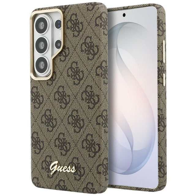 Husa de protectie Guess 4G Script MagSafe (GUHMS26L5P4FWMSW) compatibil cu Samsung Galaxy S26 Ultra, Maro