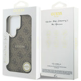 Husa de protectie Guess 4G Embossed Ring MagSafe (GUHMS26LP4MSEGCW) compatibil cu Samsung Galaxy S26 Ultra, Maro