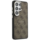 Husa de protectie Guess 4G Embossed Ring MagSafe (GUHMS26LP4MSEGCW) compatibil cu Samsung Galaxy S26 Ultra, Maro