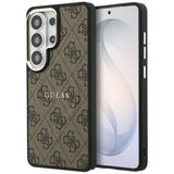 Husa de protectie Guess 4G Embossed Ring MagSafe (GUHMS26LP4MSEGCW) compatibil cu Samsung Galaxy S26 Ultra, Maro