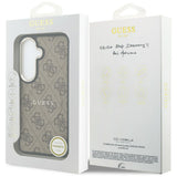 Husa de protectie Guess 4G Embossed Ring MagSafe (GUHMS26SP4MSEGCW) compatibil cu Samsung Galaxy S26, Maro