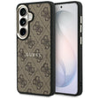 Husa de protectie Guess 4G Embossed Ring MagSafe (GUHMS26SP4MSEGCW) compatibil cu Samsung Galaxy S26, Maro
