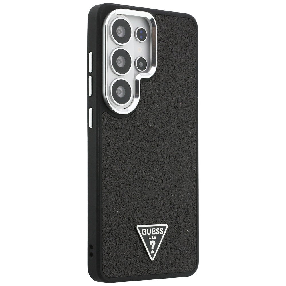 Husa de protectie Guess Fixed Glitter Triangle Logo MagSafe (GUHMS26LPFGTSCMK) compatibil cu Samsung Galaxy S26 Ultra, Negru