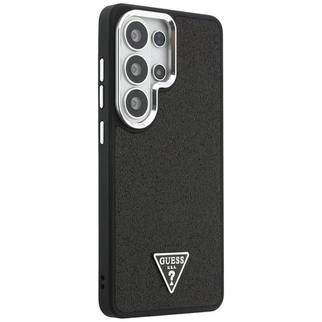 Husa de protectie Guess Fixed Glitter Triangle Logo MagSafe (GUHMS26LPFGTSCMK) compatibil cu Samsung Galaxy S26 Ultra, Negru