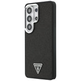 Husa de protectie Guess Fixed Glitter Triangle Logo MagSafe (GUHMS26LPFGTSCMK) compatibil cu Samsung Galaxy S26 Ultra, Negru