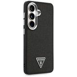 Husa de protectie Guess Fixed Glitter Triangle Logo MagSafe (GUHMS26SPFGTSCMK) compatibil cu Samsung Galaxy S26, Negru