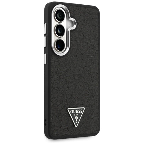 Husa de protectie Guess Fixed Glitter Triangle Logo MagSafe (GUHMS26SPFGTSCMK) compatibil cu Samsung Galaxy S26, Negru