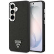 Husa de protectie Guess Fixed Glitter Triangle Logo MagSafe (GUHMS26SPFGTSCMK) compatibil cu Samsung Galaxy S26, Negru