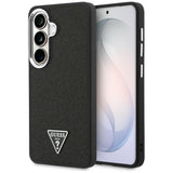 Husa de protectie Guess Fixed Glitter Triangle Logo MagSafe (GUHMS26SPFGTSCMK) compatibil cu Samsung Galaxy S26, Negru