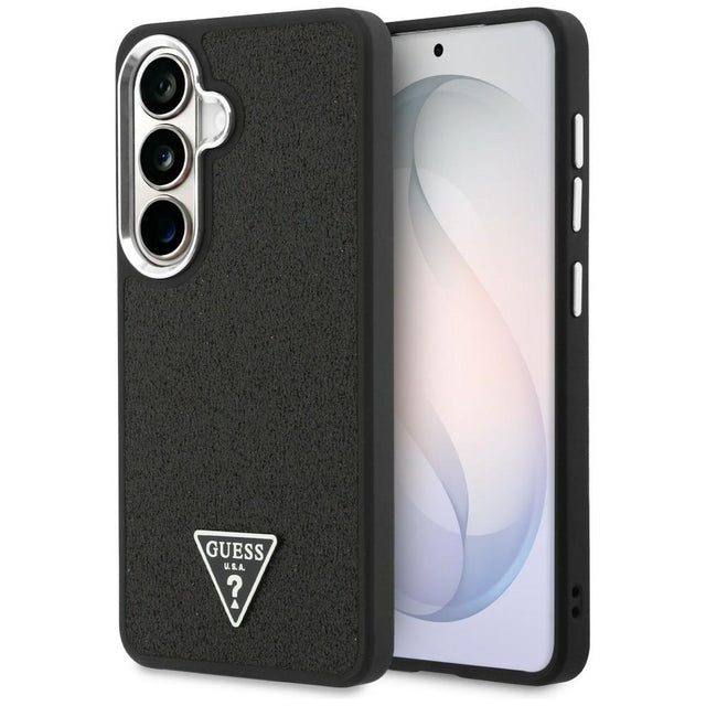 Husa de protectie Guess Fixed Glitter Triangle Logo MagSafe (GUHMS26SPFGTSCMK) compatibil cu Samsung Galaxy S26, Negru