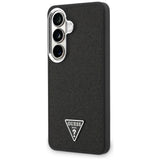 Husa de protectie Guess Fixed Glitter Triangle Logo MagSafe (GUHMS26SPFGTSCMK) compatibil cu Samsung Galaxy S26, Negru