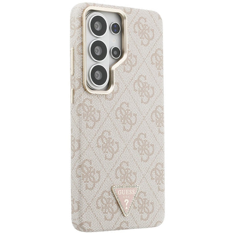 Husa de protectie Guess 4G Triangle Logo MagSafe (GUHMS26LP4GTDGMP) compatibil cu Samsung Galaxy S26 Ultra, Roz