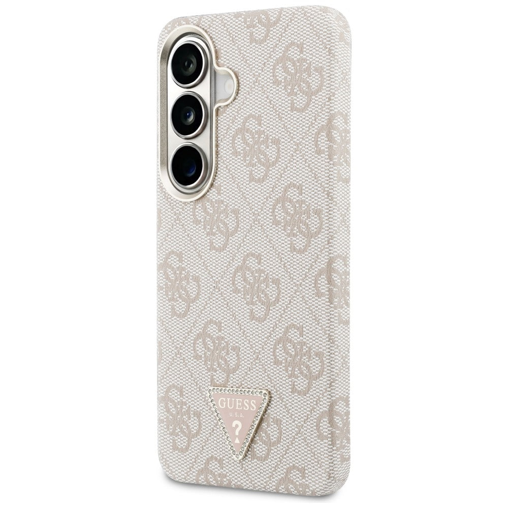 Husa de protectie Guess 4G Triangle Logo MagSafe (GUHMS26SP4GTDGMP) compatibil cu Samsung Galaxy S26, Roz