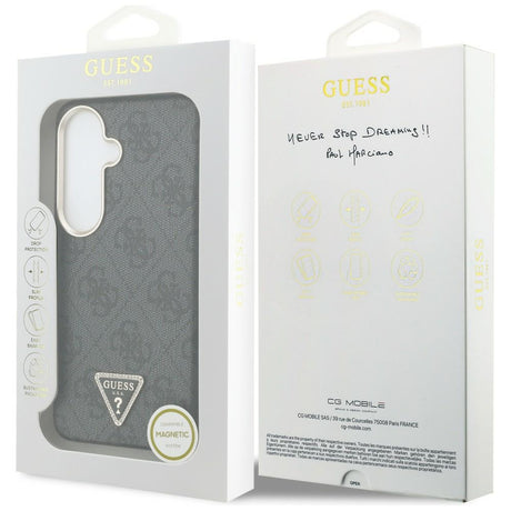 Husa de protectie Guess 4G Triangle Logo MagSafe (GUHMS26SP4GTDGMK) compatibil cu Samsung Galaxy S26, Negru