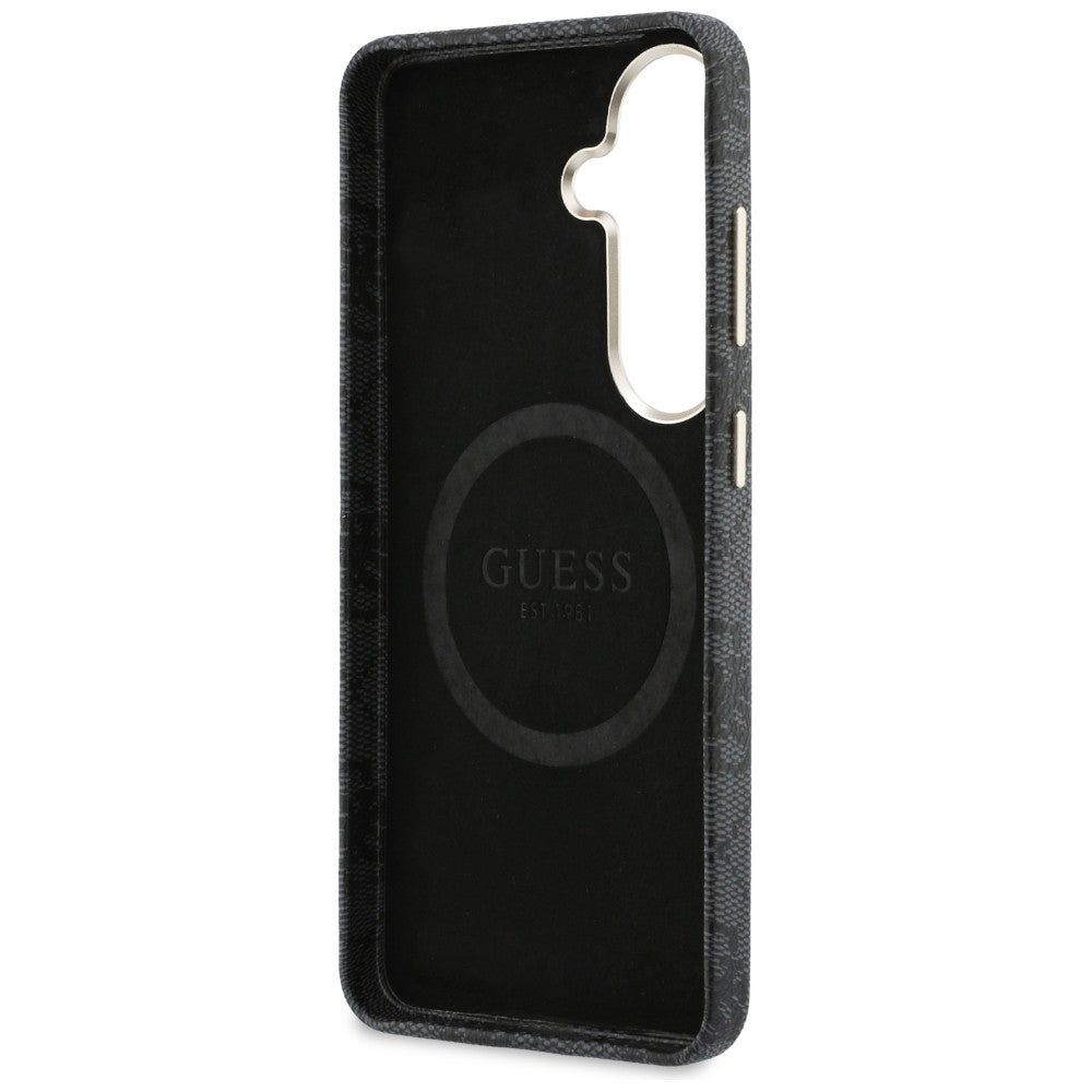 Husa de protectie Guess 4G Triangle Logo MagSafe (GUHMS26SP4GTDGMK) compatibil cu Samsung Galaxy S26, Negru