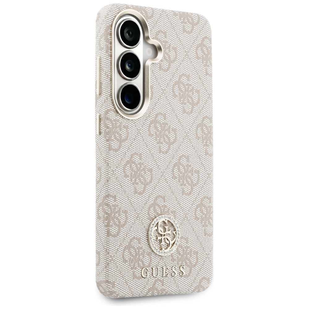 Guess Husa de protectie Guess Rhinestone Round Logo MagSafe (GUHMS26SP4GRMDEP) compatibil cu Samsung Galaxy S26, Roz – i