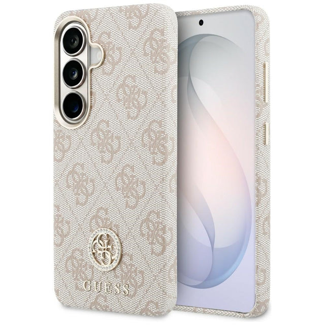 Guess Husa de protectie Guess Rhinestone Round Logo MagSafe (GUHMS26SP4GRMDEP) compatibil cu Samsung Galaxy S26, Roz