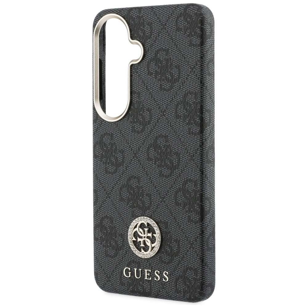 Husa de protectie Guess Rhinestone Round Logo MagSafe (GUHMS26SP4GRMDEK) compatibil cu Samsung Galaxy S26, Negru