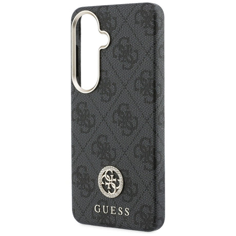 Husa de protectie Guess Rhinestone Round Logo MagSafe (GUHMS26SP4GRMDEK) compatibil cu Samsung Galaxy S26, Negru