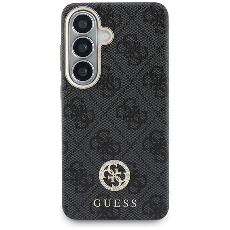 Husa de protectie Guess Rhinestone Round Logo MagSafe (GUHMS26SP4GRMDEK) compatibil cu Samsung Galaxy S26, Negru