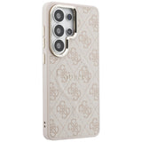 Husa de protectie Guess 4G Embossed Ring MagSafe (GUHMS26LP4MSEGCP) compatibil cu Samsung Galaxy S26 Ultra, Roz