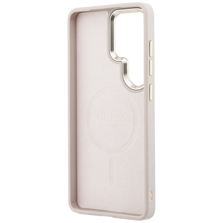 Husa de protectie Guess 4G Embossed Ring MagSafe (GUHMS26LP4MSEGCP) compatibil cu Samsung Galaxy S26 Ultra, Roz