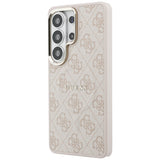 Husa de protectie Guess 4G Embossed Ring MagSafe (GUHMS26LP4MSEGCP) compatibil cu Samsung Galaxy S26 Ultra, Roz