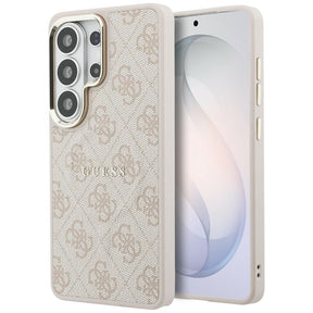 Husa de protectie Guess 4G Embossed Ring MagSafe (GUHMS26LP4MSEGCP) compatibil cu Samsung Galaxy S26 Ultra, Roz