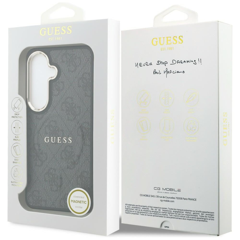 Husa de protectie Guess 4G Embossed Ring MagSafe (GUHMS26SP4MSEGCK) compatibil cu Samsung Galaxy S26, Negru