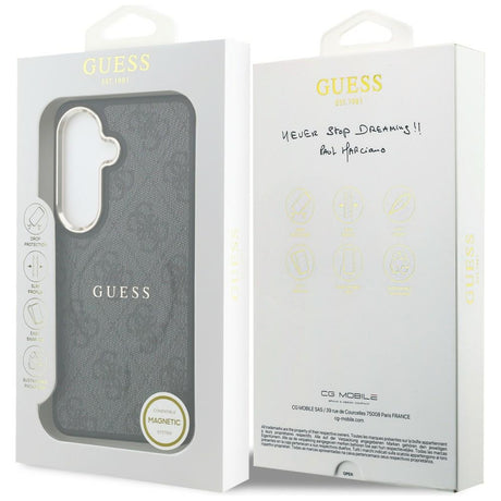 Husa de protectie Guess 4G Embossed Ring MagSafe (GUHMS26SP4MSEGCK) compatibil cu Samsung Galaxy S26, Negru