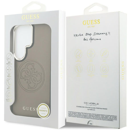 Husa de protectie Guess Perforated Logo MagSafe (GUHMS26L5PG4SRGW) compatibil cu Samsung Galaxy S26 Ultra, Maro