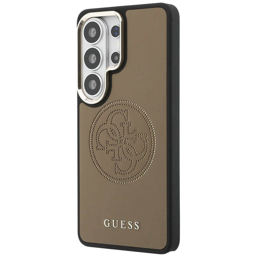 Husa de protectie Guess Perforated Logo MagSafe (GUHMS26L5PG4SRGW) compatibil cu Samsung Galaxy S26 Ultra, Maro