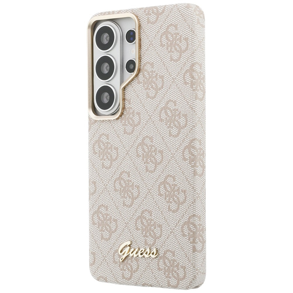 Husa de protectie Guess 4G Script MagSafe (GUHMS26L5P4FWMSP) compatibil cu Samsung Galaxy S26 Ultra, Roz