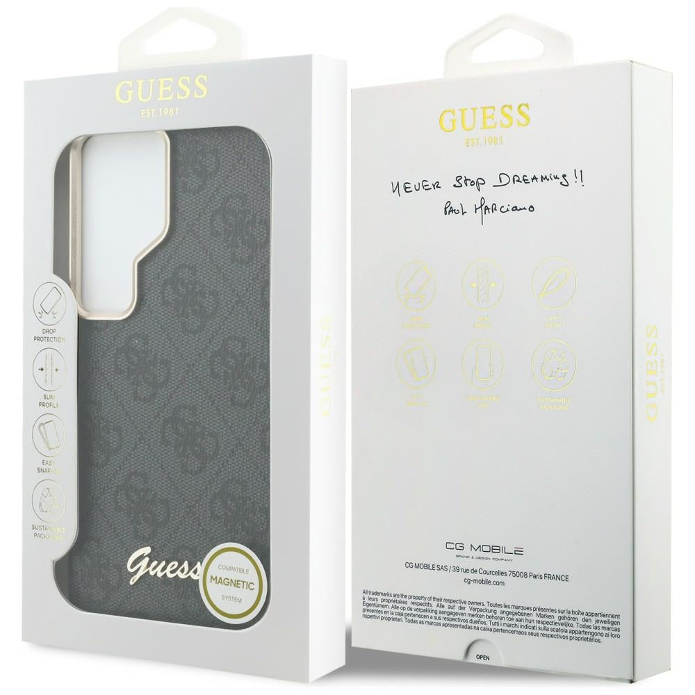 Husa de protectie Guess 4G Script MagSafe (GUHMS26L5P4FWMSK) compatibil cu Samsung Galaxy S26 Ultra, Negru