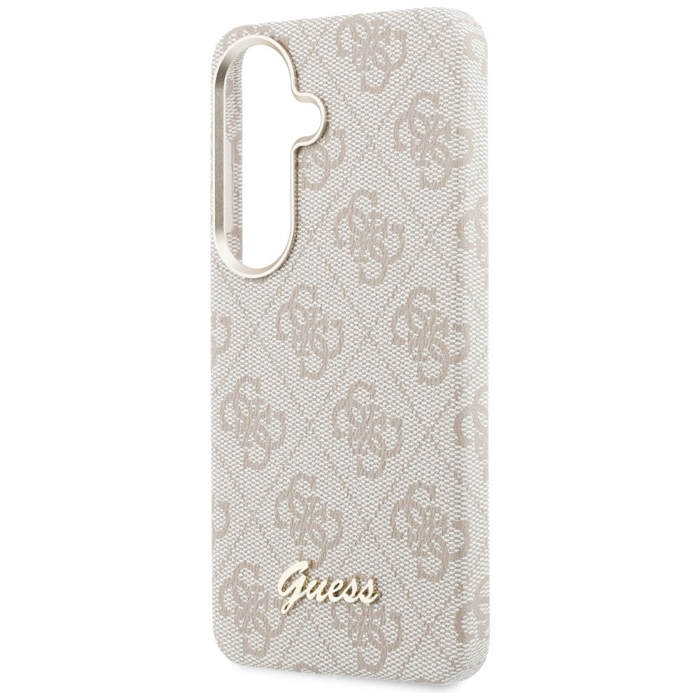 Husa de protectie Guess 4G Script MagSafe (GUHMS26S5P4FWMSP) compatibil cu Samsung Galaxy S26, Roz
