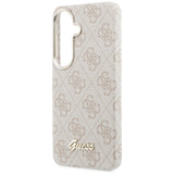 Husa de protectie Guess 4G Script MagSafe (GUHMS26S5P4FWMSP) compatibil cu Samsung Galaxy S26, Roz