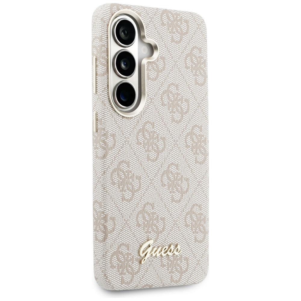 Husa de protectie Guess 4G Script MagSafe (GUHMS26S5P4FWMSP) compatibil cu Samsung Galaxy S26, Roz