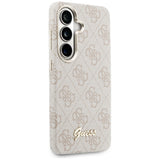 Husa de protectie Guess 4G Script MagSafe (GUHMS26S5P4FWMSP) compatibil cu Samsung Galaxy S26, Roz