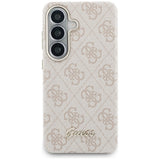 Husa de protectie Guess 4G Script MagSafe (GUHMS26S5P4FWMSP) compatibil cu Samsung Galaxy S26, Roz