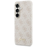 Husa de protectie Guess 4G Script MagSafe (GUHMS26S5P4FWMSP) compatibil cu Samsung Galaxy S26, Roz