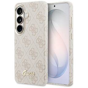 Husa de protectie Guess 4G Script MagSafe (GUHMS26S5P4FWMSP) compatibil cu Samsung Galaxy S26, Roz