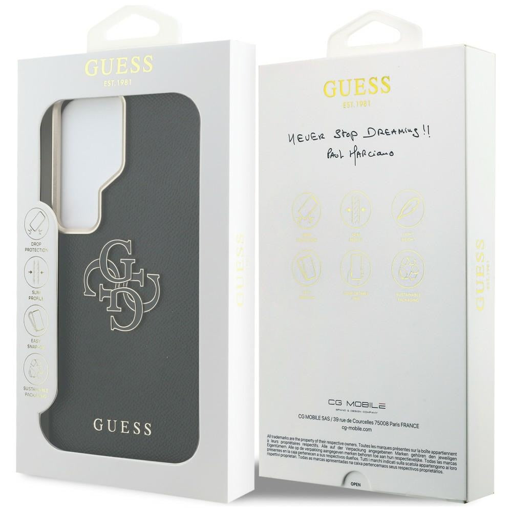 Husa de protectie Guess Grained Big 4G Metal Logo (GUHCS26L5PS4RGGK) compatibil cu Samsung Galaxy S26 Ultra, Negru