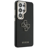 Husa de protectie Guess Grained Big 4G Metal Logo (GUHCS26L5PS4RGGK) compatibil cu Samsung Galaxy S26 Ultra, Negru