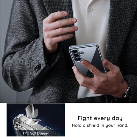 Husa de protectie Blueo Crystal+ Anti-Drop Series compatibil cu Samsung Galaxy S26 Plus, Transparent