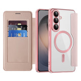Husa de protectie Techsuit SmartMag Book compatibil cu Samsung Galaxy S26, Roz