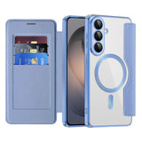 Husa de protectie Techsuit SmartMag Book compatibil cu Samsung Galaxy S26, Albastru Deschis