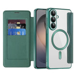 Husa de protectie Techsuit SmartMag Book compatibil cu Samsung Galaxy S26, Verde